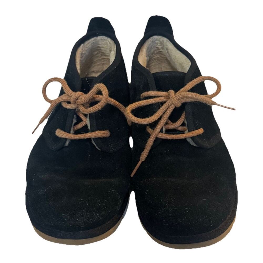 UGG Maksim Chukka Boots Black Suede Lace-Up Sheepskin Casual Comfort Men’s Sz 8 - Picture 3 of 11